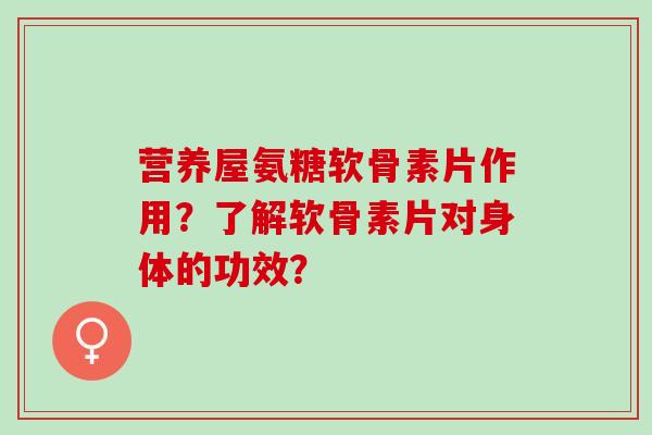 营养屋氨糖软骨素片作用？了解软骨素片对身体的功效？
