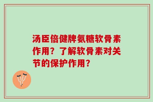 汤臣倍健牌氨糖软骨素作用?了解软骨素对关节的保护作用? 汤臣倍健牌氨糖软骨素作用?了解软骨素对关节的保护作用?