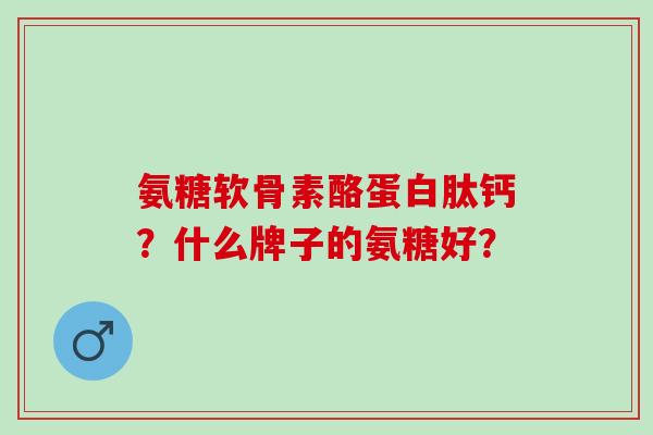 氨糖软骨素酪蛋白肽钙？什么牌子的氨糖好？