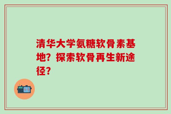 清华大学氨糖软骨素基地？探索软骨再生新途径？