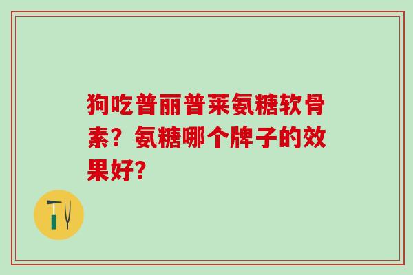 狗吃普丽普莱氨糖软骨素?氨糖哪个牌子的效果好? 狗吃普丽普莱氨糖软骨素?氨糖哪个牌子的效果好?