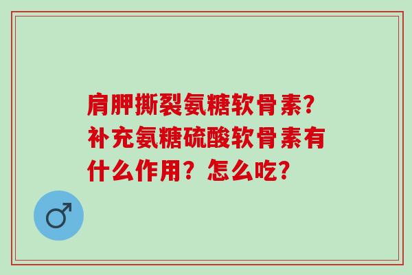 肩胛撕裂氨糖软骨素?补充氨糖硫酸软骨素有什么作用?怎么吃? 肩胛撕裂氨糖软骨素?补充氨糖硫酸软骨素有什么作用?怎么吃?