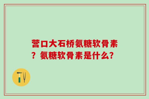 营口大石桥氨糖软骨素？氨糖软骨素是什么？