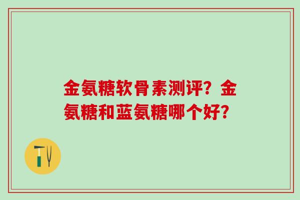 金氨糖软骨素测评？金氨糖和蓝氨糖哪个好？