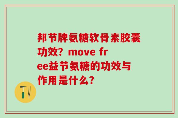 邦节牌氨糖软骨素胶囊功效？move free益节氨糖的功效与作用是什么？