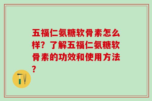 五福仁氨糖软骨素怎么样？了解五福仁氨糖软骨素的功效和使用方法？