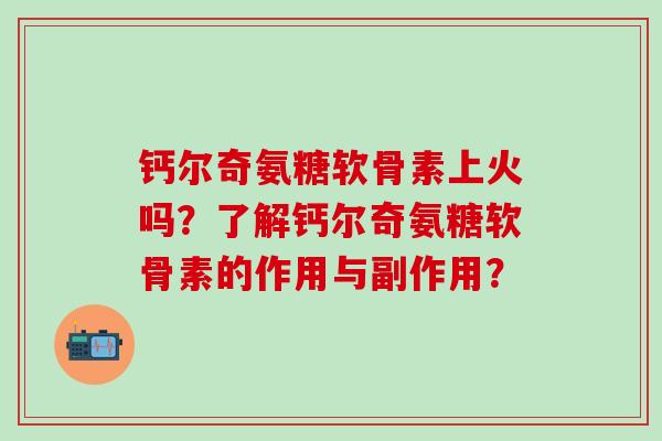 钙尔奇氨糖软骨素上火吗？了解钙尔奇氨糖软骨素的作用与副作用？