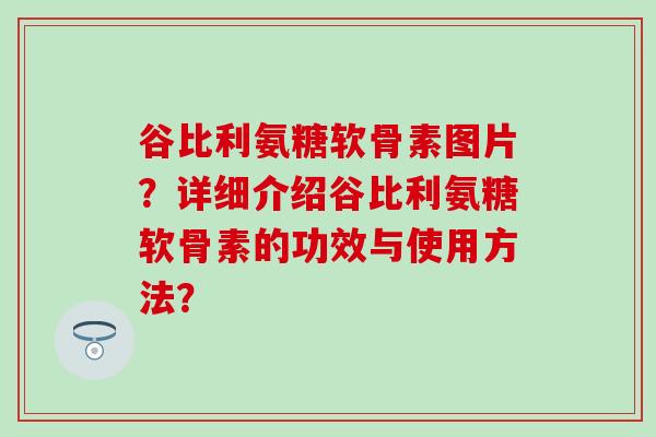 谷比利氨糖软骨素图片?详细介绍谷比利氨糖软骨素的功效与使用方法? 谷比利氨糖软骨素图片?详细介绍谷比利氨糖软骨素的功效与使用方法?