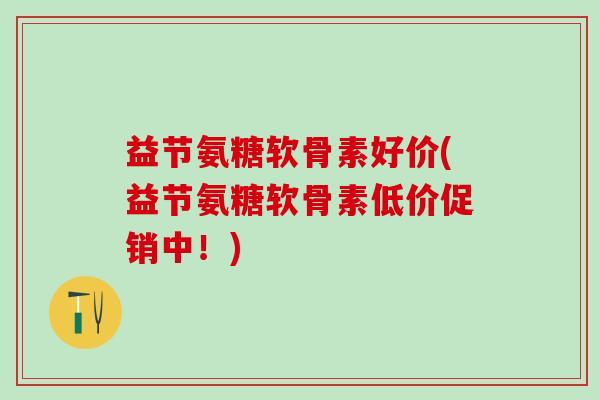 益节氨糖软骨素好价(益节氨糖软骨素低价促销中！)