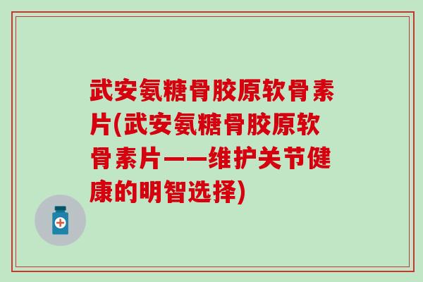 武安氨糖骨胶原软骨素片(武安氨糖骨胶原软骨素片——维护关节健康的明智选择)