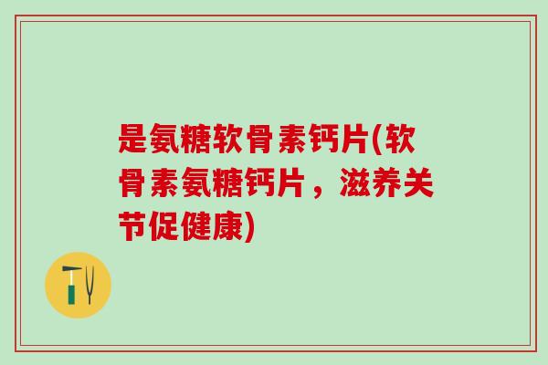 是氨糖软骨素钙片(软骨素氨糖钙片，滋养关节促健康)