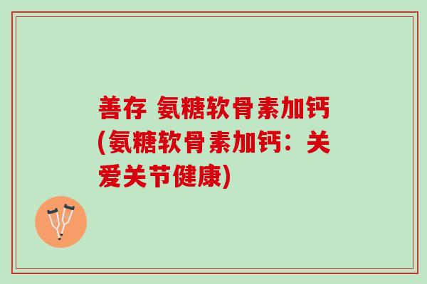 善存 氨糖软骨素加钙(氨糖软骨素加钙:关爱关节健康) 善存 氨糖软骨素加钙(氨糖软骨素加钙:关爱关节健康)
