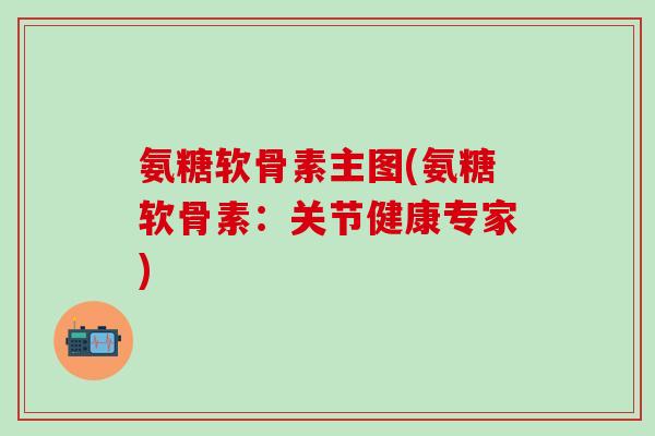 氨糖软骨素主图(氨糖软骨素：关节健康专家)