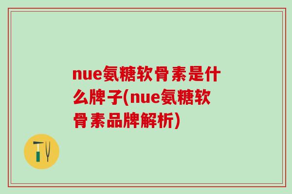 nue氨糖软骨素是什么牌子(nue氨糖软骨素品牌解析)