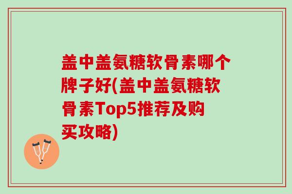 盖中盖氨糖软骨素哪个牌子好(盖中盖氨糖软骨素Top5推荐及购买攻略)