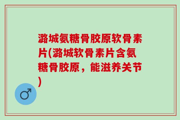 潞城氨糖骨胶原软骨素片(潞城软骨素片含氨糖骨胶原，能滋养关节)