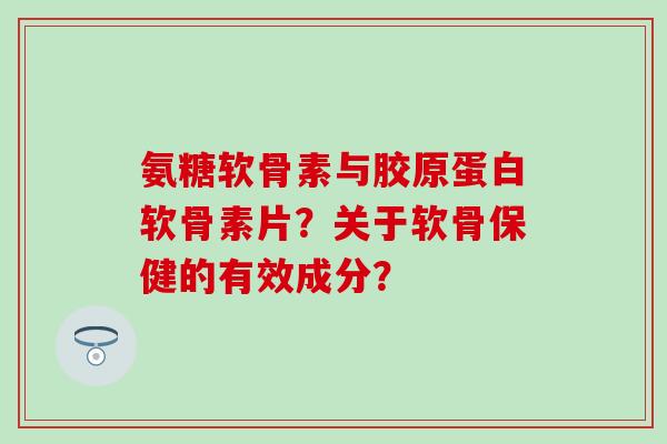 氨糖软骨素与胶原蛋白软骨素片？关于软骨保健的有效成分？