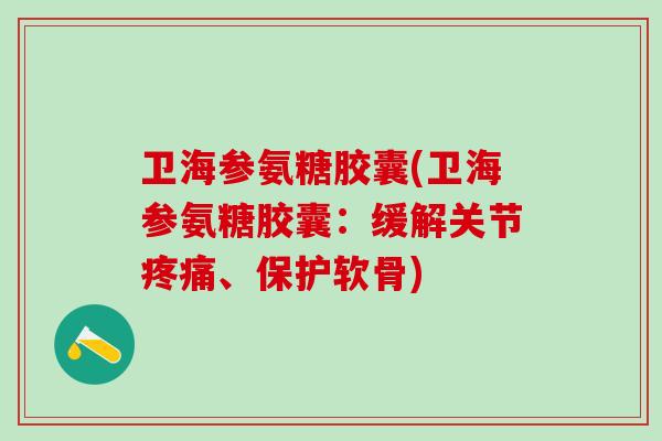 卫海参氨糖胶囊(卫海参氨糖胶囊：缓解关节疼痛、保护软骨)