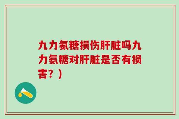 九力氨糖损伤肝脏吗九力氨糖对肝脏是否有损害？)