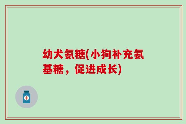 幼犬氨糖(小狗补充氨基糖,促进成长) 幼犬氨糖(小狗补充氨基糖,促进成长)