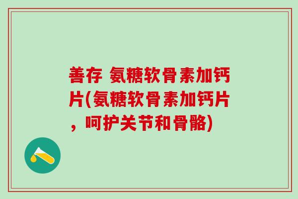 善存 氨糖软骨素加钙片(氨糖软骨素加钙片，呵护关节和骨骼)