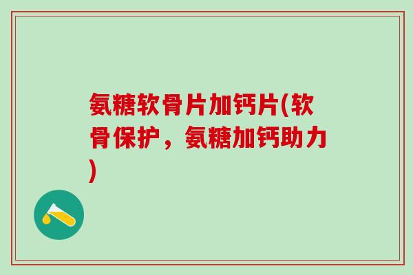 氨糖软骨片加钙片(软骨保护，氨糖加钙助力)