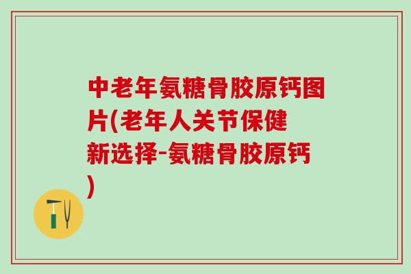 中老年氨糖骨胶原钙图片(老年人关节保健 新选择-氨糖骨胶原钙)