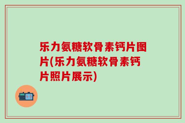 乐力氨糖软骨素钙片图片(乐力氨糖软骨素钙片照片展示)