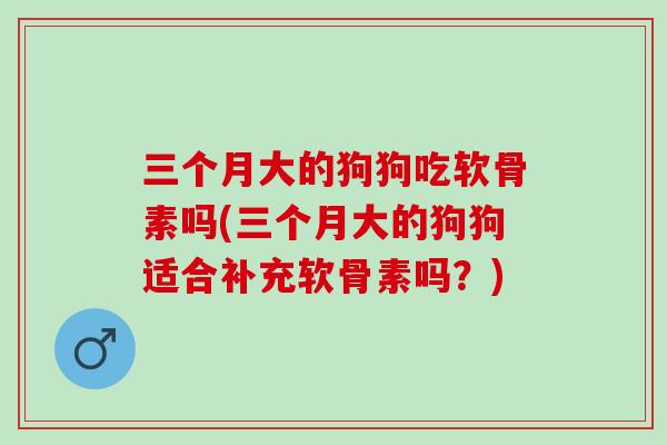 三个月大的狗狗吃软骨素吗(三个月大的狗狗适合补充软骨素吗？)