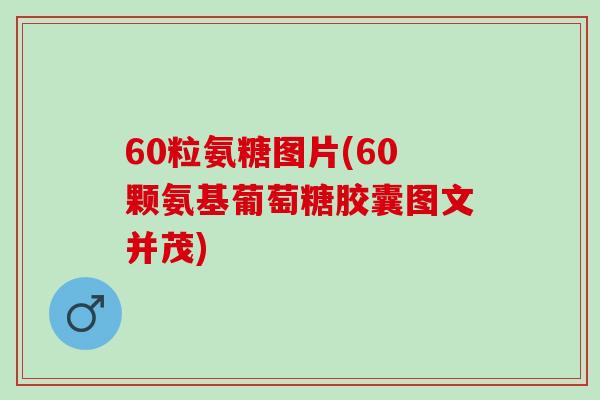 60粒氨糖图片(60颗氨基葡萄糖胶囊图文并茂)