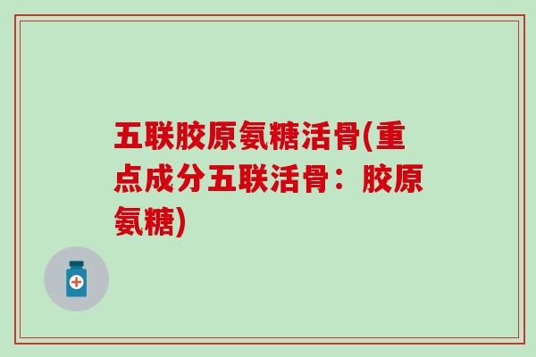 五联胶原氨糖活骨(重点成分五联活骨：胶原氨糖)