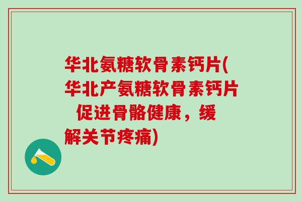 华北氨糖软骨素钙片(华北产氨糖软骨素钙片  促进骨骼健康，缓解关节疼痛)