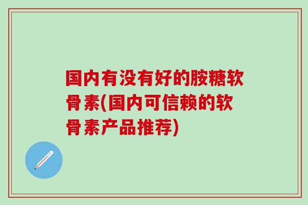 国内有没有好的胺糖软骨素(国内可信赖的软骨素产品推荐)