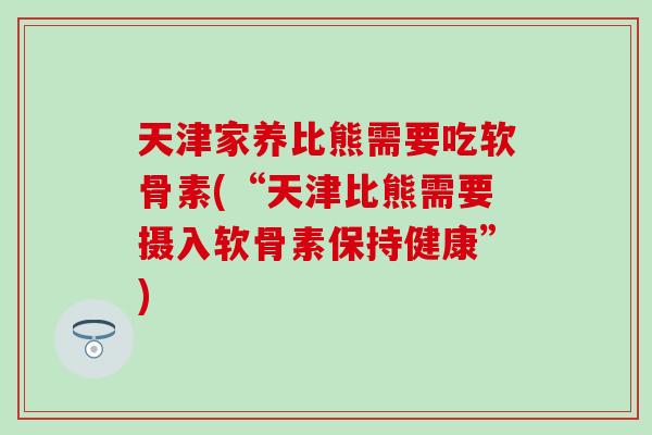 天津家养比熊需要吃软骨素(“天津比熊需要摄入软骨素保持健康”) 天津家养比熊需要吃软骨素(“天津比熊需要摄入软骨素保持健康”)