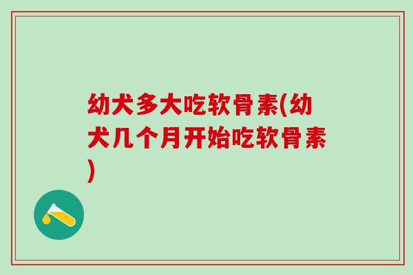 幼犬多大吃软骨素(幼犬几个月开始吃软骨素)
