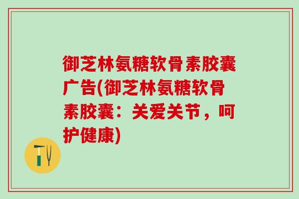 御芝林氨糖软骨素胶囊广告(御芝林氨糖软骨素胶囊：关爱关节，呵护健康)