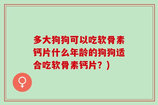 多大狗狗可以吃软骨素钙片什么年龄的狗狗适合吃软骨素钙片?) 多大狗狗可以吃软骨素钙片什么年龄的狗狗适合吃软骨素钙片?)