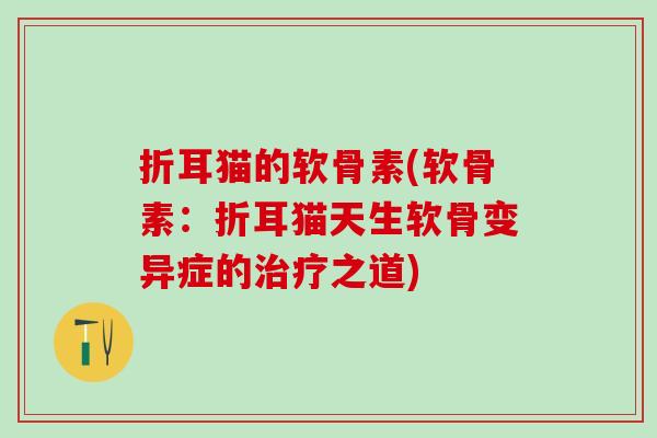 折耳猫的软骨素(软骨素：折耳猫天生软骨变异症的治疗之道)