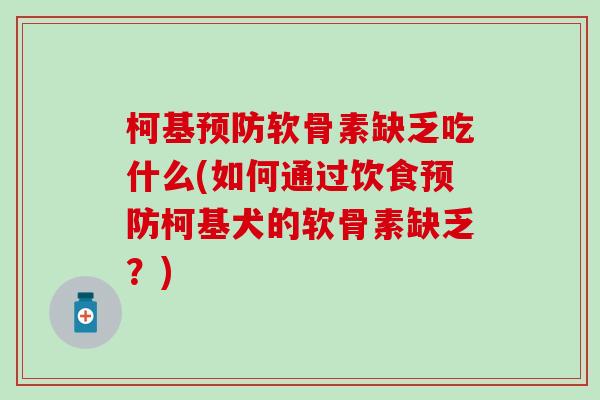 柯基预防软骨素缺乏吃什么(如何通过饮食预防柯基犬的软骨素缺乏？)