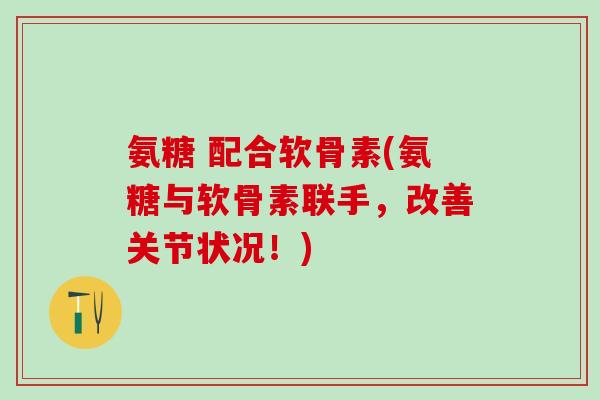 氨糖 配合软骨素(氨糖与软骨素联手，改善关节状况！)