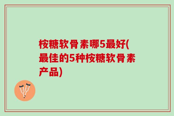 桉糖软骨素哪5最好(最佳的5种桉糖软骨素产品)