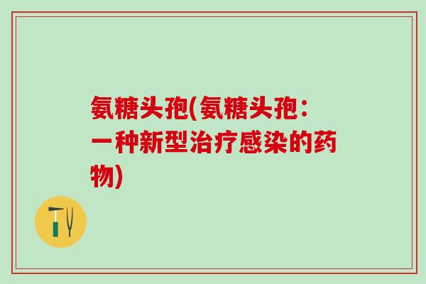 氨糖头孢(氨糖头孢：一种新型治疗感染的药物)