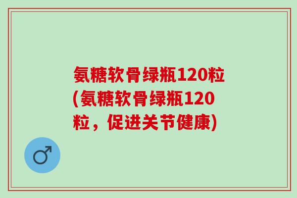 氨糖软骨绿瓶120粒(氨糖软骨绿瓶120粒，促进关节健康)