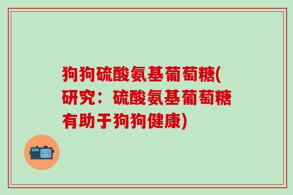 狗狗硫酸氨基葡萄糖(研究：硫酸氨基葡萄糖有助于狗狗健康)