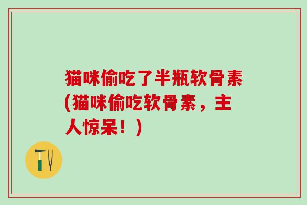 猫咪偷吃了半瓶软骨素(猫咪偷吃软骨素，主人惊呆！)