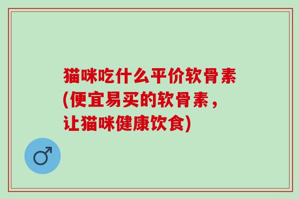 猫咪吃什么平价软骨素(便宜易买的软骨素，让猫咪健康饮食)