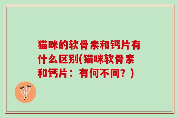 猫咪的软骨素和钙片有什么区别(猫咪软骨素和钙片：有何不同？)
