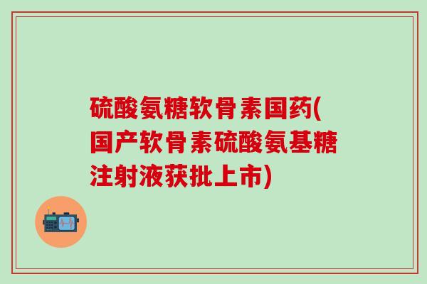 硫酸氨糖软骨素国药(国产软骨素硫酸氨基糖注射液获批上市)