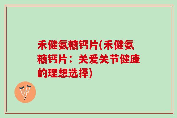 禾健氨糖钙片(禾健氨糖钙片：关爱关节健康的理想选择)