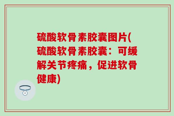 硫酸软骨素胶囊图片(硫酸软骨素胶囊：可缓解关节疼痛，促进软骨健康)